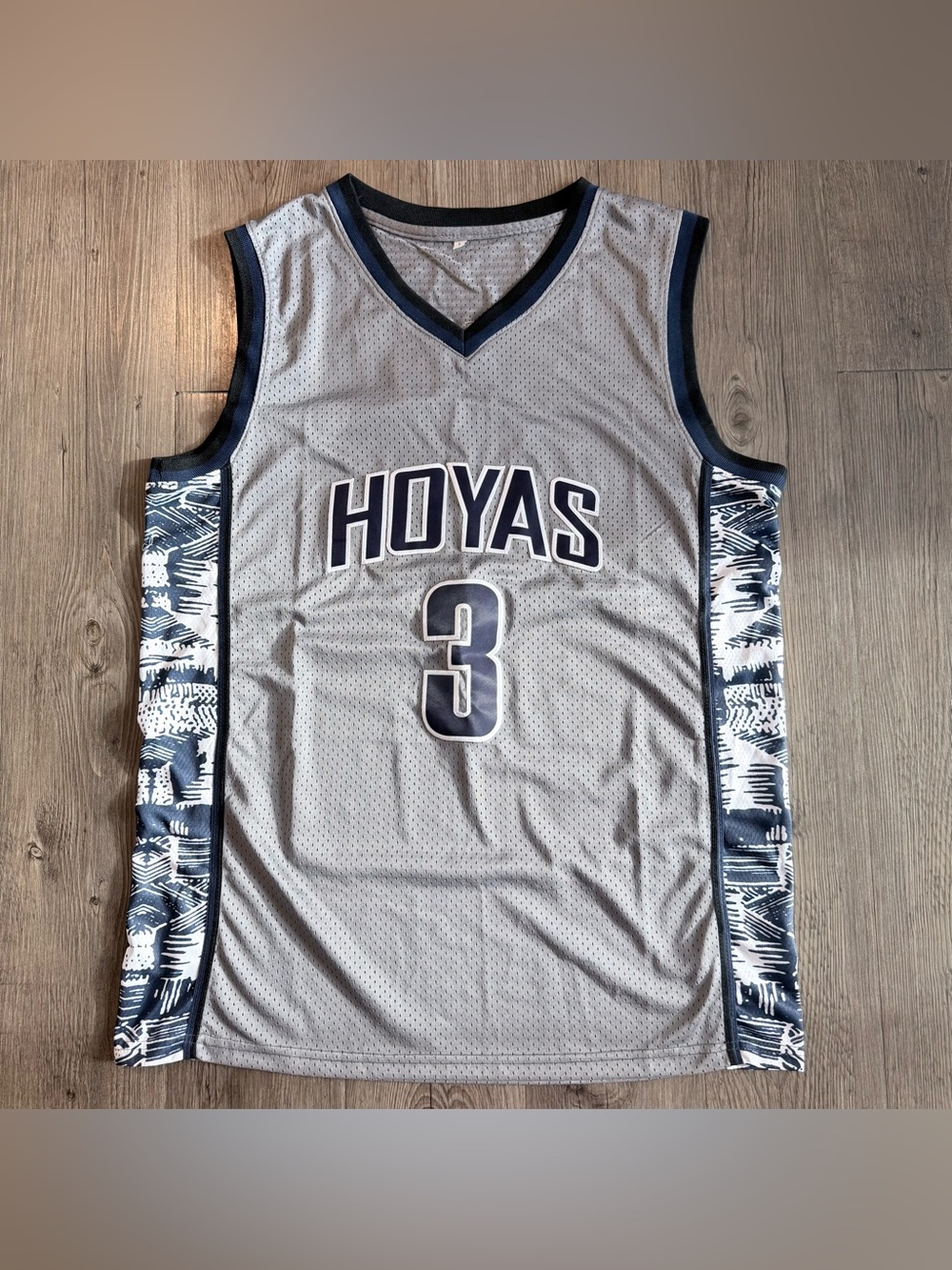 CGUBJI Brand Men's Large #3 Georgetown Hoyas Allen Iverson Collegiate Jersey
